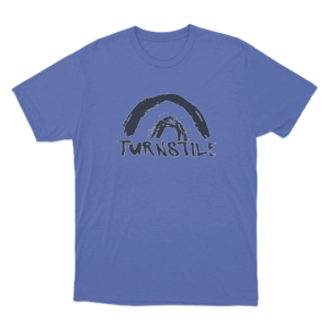 Turnstile Double Rainbow Unisex T Shirt Blue